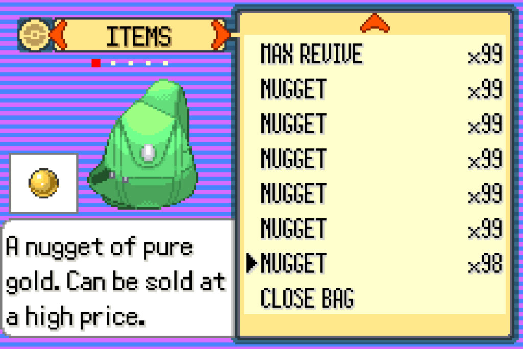 Pokemon Emerald Misc Items Cheats