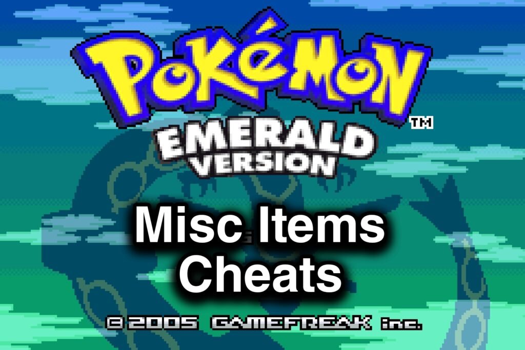 Pokemon Emerald Misc Items Cheats