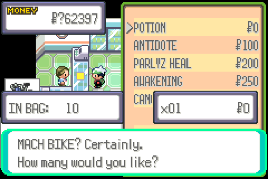 Pokemon Emerald RS Key Items Cheat Codes